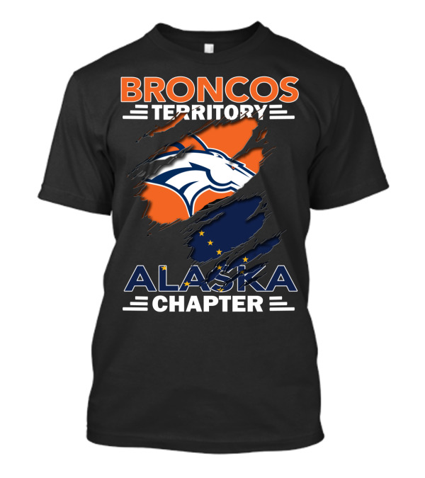 Broncos Territory Alaska Chapter With Iconic Horse Logo And Alaska Flag Elements T-Shirt