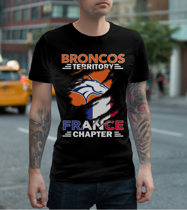 Broncos Territory France Chapter French Flag Fan Edition T-Shirt