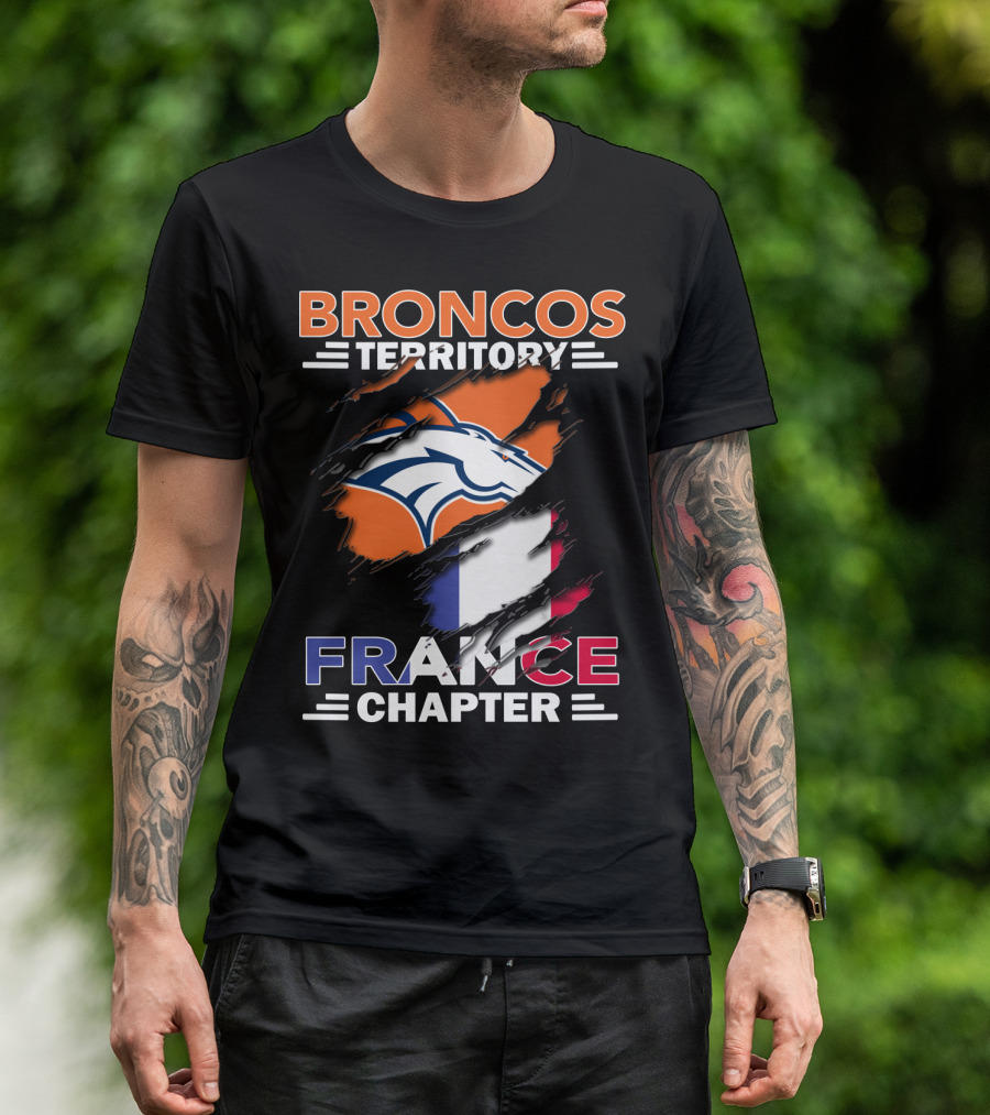 Broncos Territory France Chapter French Flag Fan Edition T-Shirt