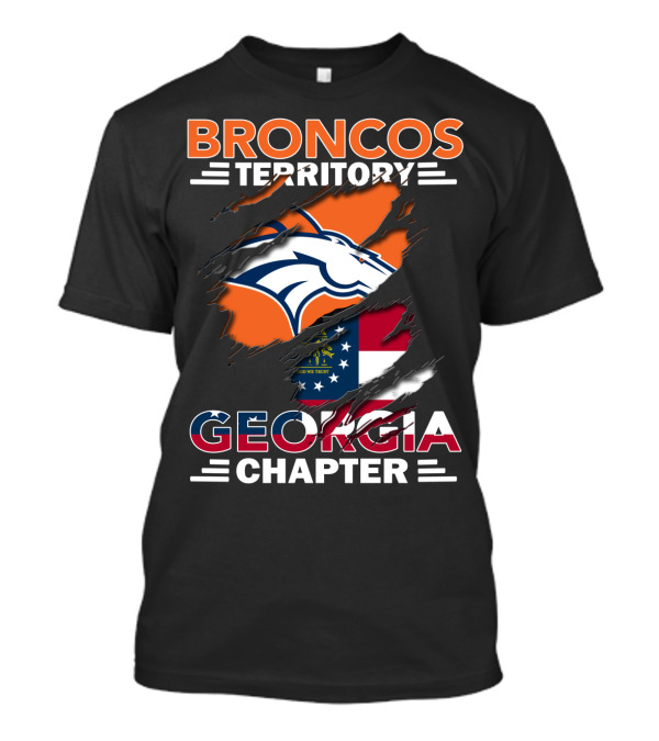 Broncos Territory Georgia Chapter Logo With State Flag And Horse Emblem T-Shirt