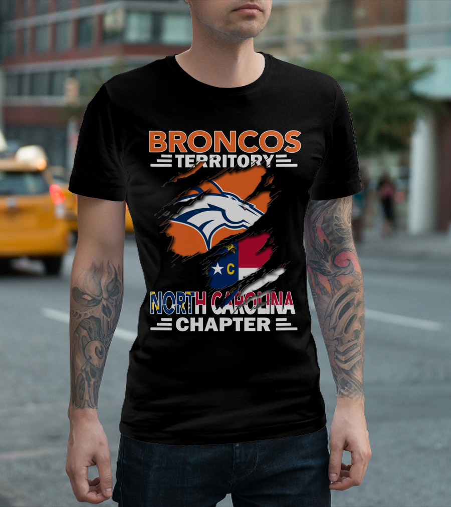 Broncos Territory North Carolina Chapter NFL Logo Fan Group T-Shirt
