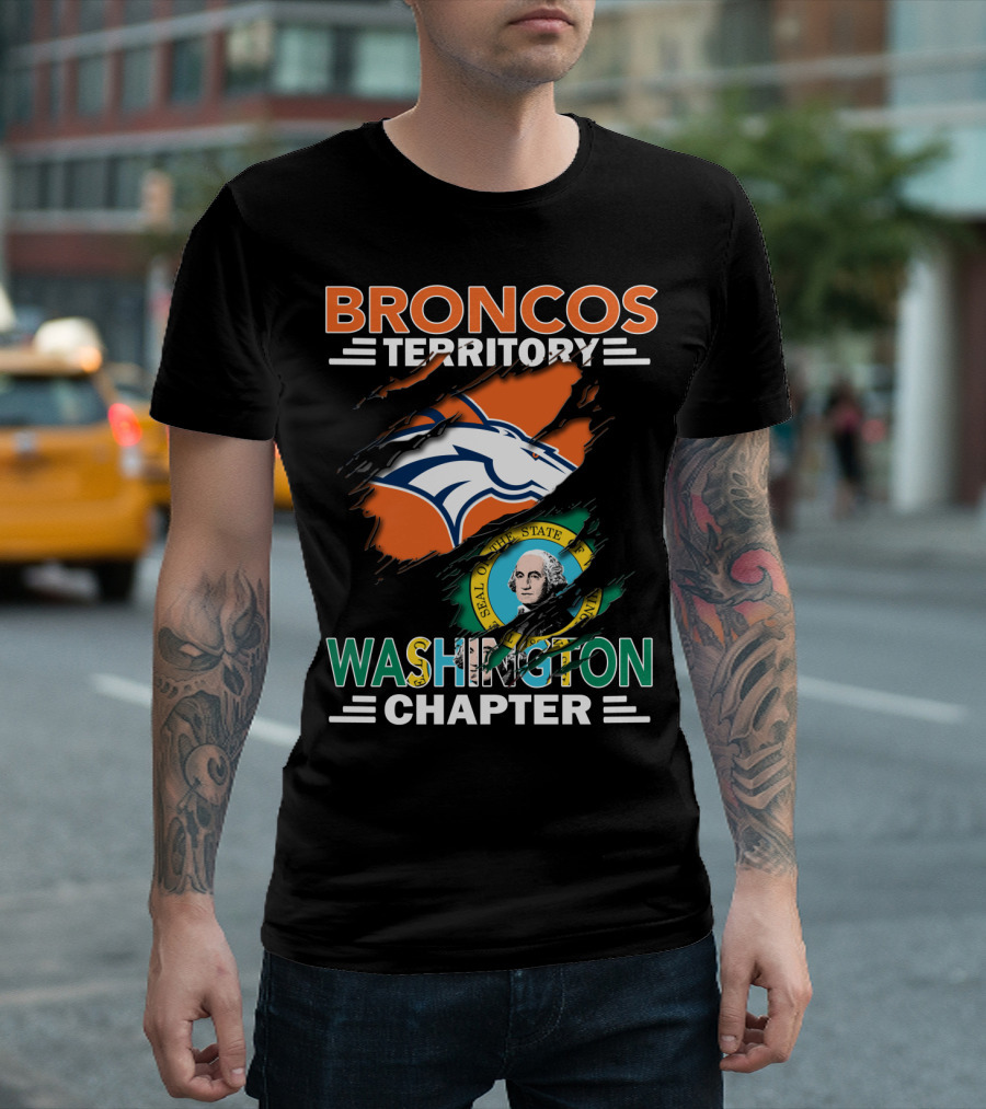 Broncos Territory Washington Chapter Denver Football Fan Club T-Shirt