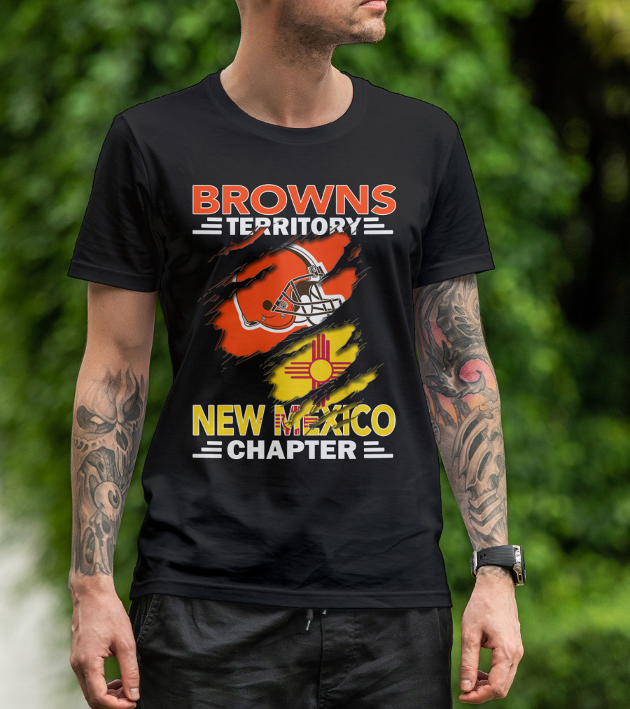 Browns Territory New Mexico Chapter Helmet And Zia T-Shirt