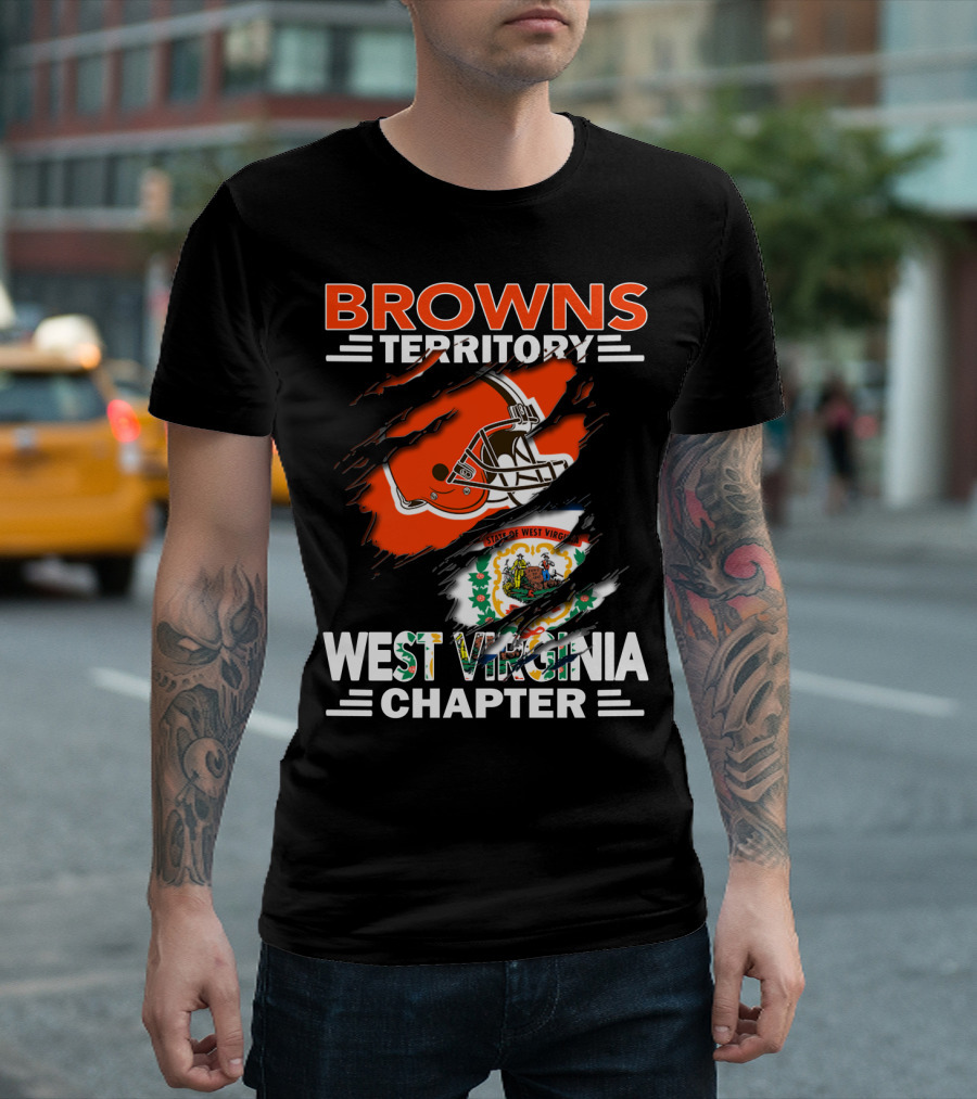Browns Territory West Virginia Chapter Helmet State Of West Virginia Seal T-Shirt