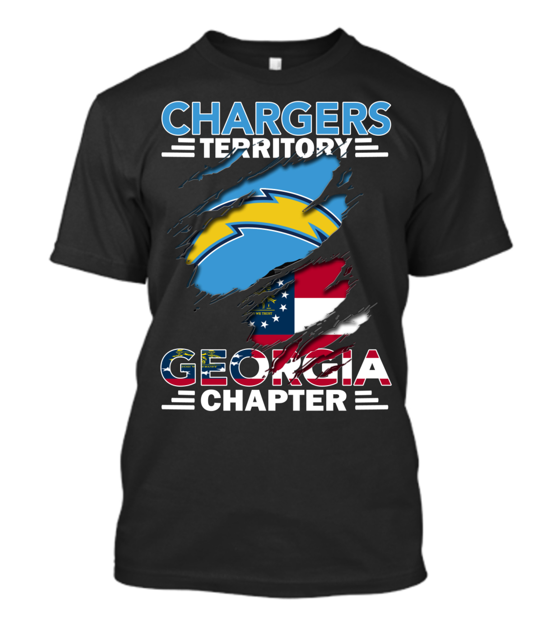 Chargers Territory Georgia Chapter Football Fan Group T-Shirt