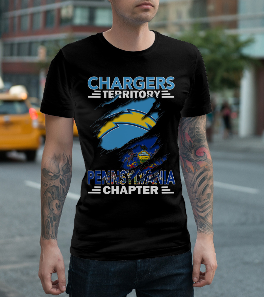 Chargers Territory Pennsylvania Chapter State Pride And Team Spirit T-Shirt