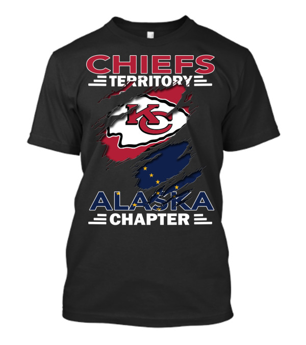 Chiefs Territory Alaska Chapter Kansas City Chiefs Logo And Alaska Flag Elements T-Shirt