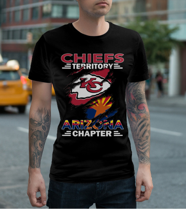 CHIEFS TERRITORY ARIZONA CHAPTER KC Logo State Flag T-Shirt