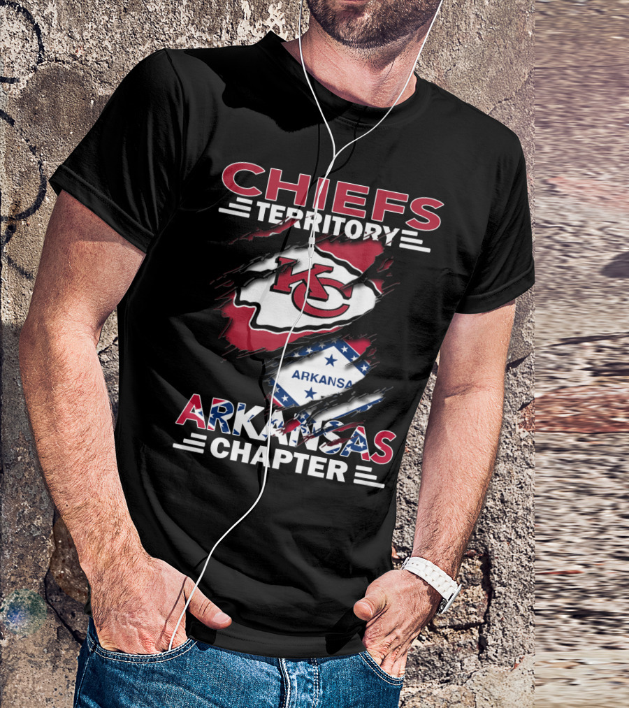 Chiefs Territory Arkansas Chapter Kansas City Chiefs Arkansas Flag T-Shirt