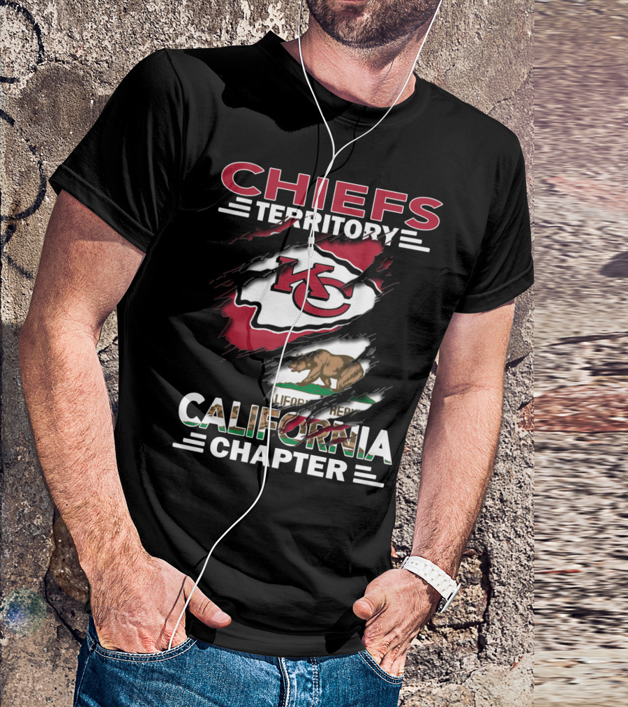 Chiefs Territory California Chapter KC Bear Flag T-Shirt