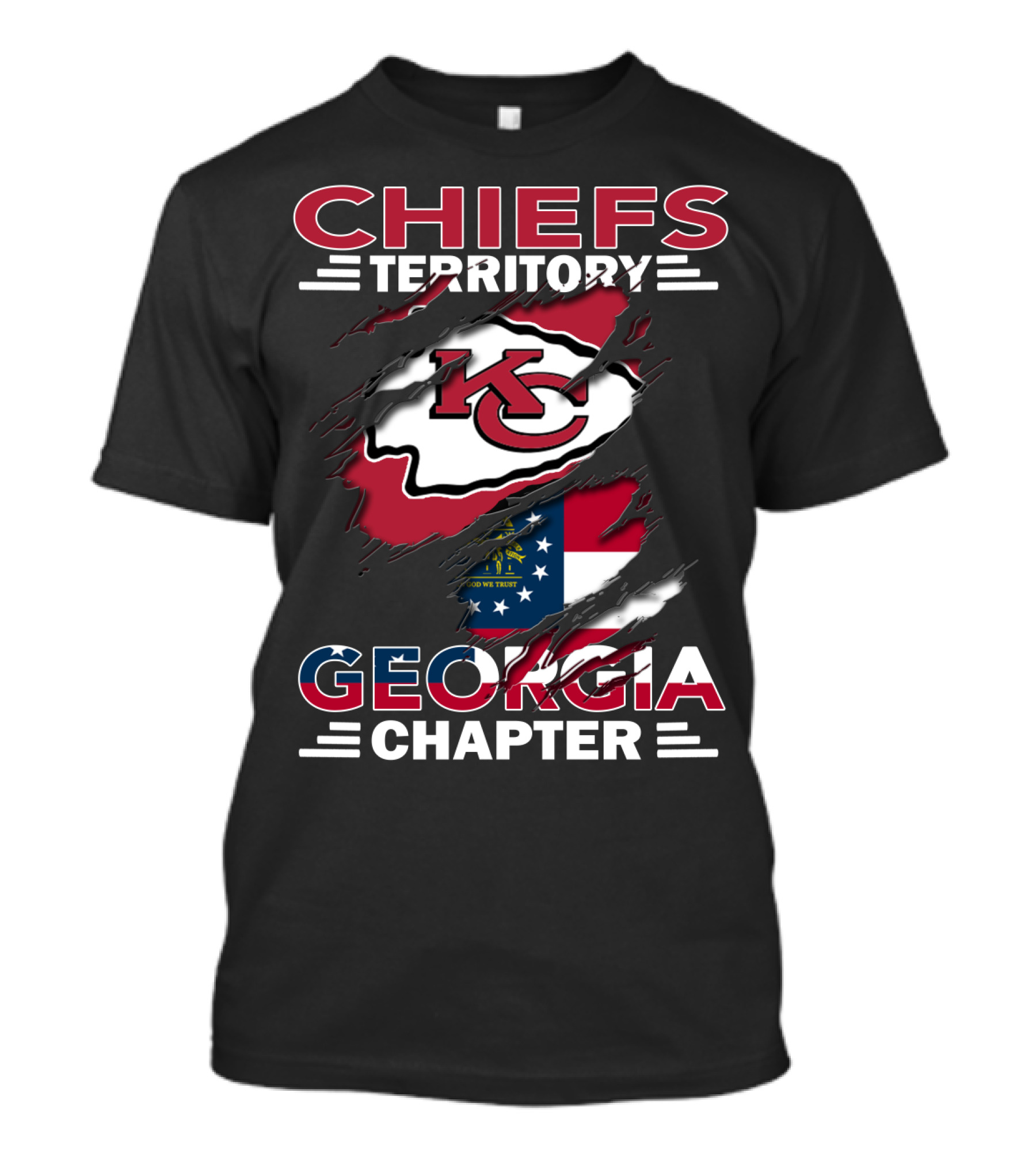 Chiefs Territory Georgia Chapter Kansas City Football Fan Club T-Shirt