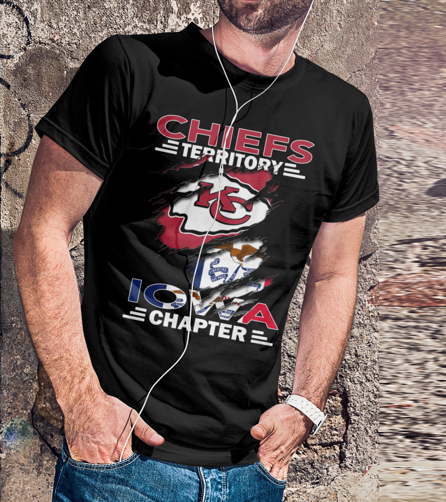 Chiefs Territory Iowa Chapter Kansas City Flag T-Shirt