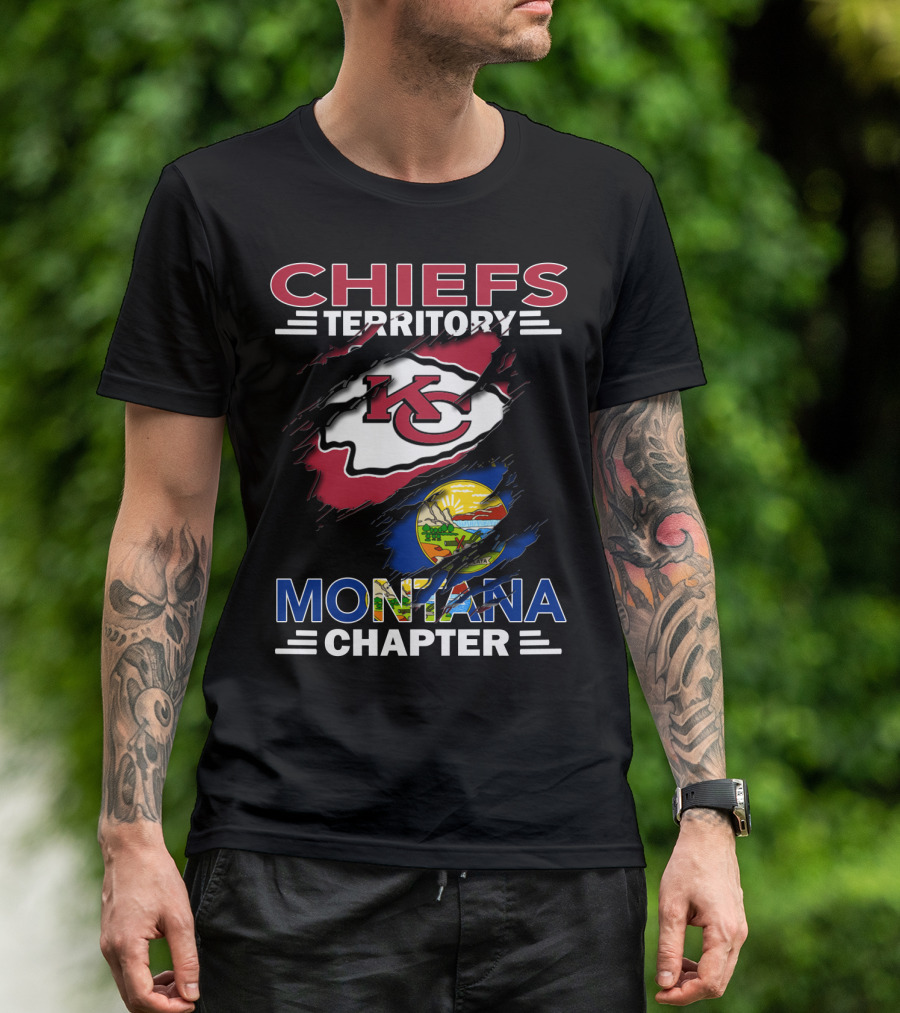 Chiefs Territory Montana Chapter KC Football Fans Edition T-Shirt