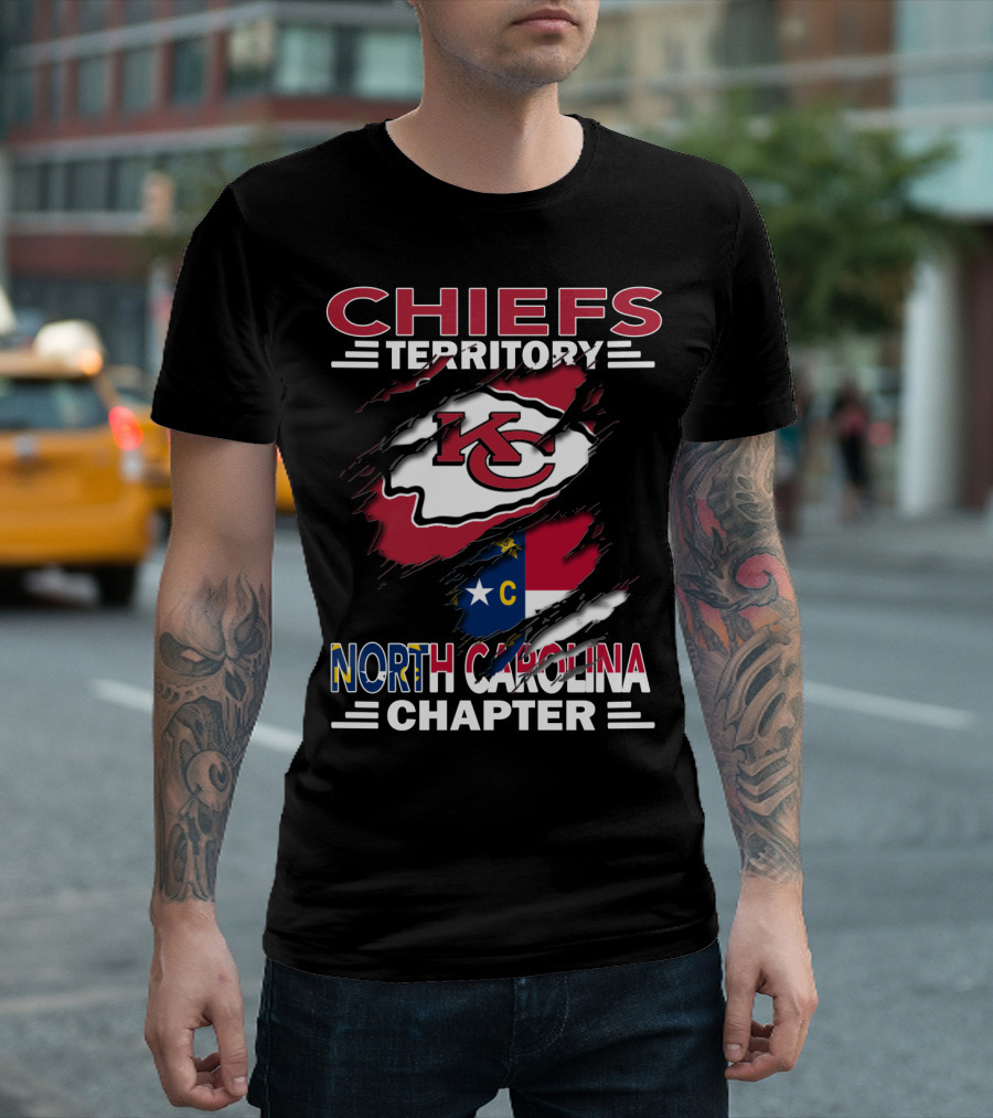 Chiefs Territory KC Logo North Carolina Chapter T-Shirt