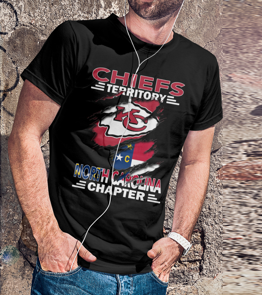 Chiefs Territory KC Logo North Carolina Chapter T-Shirt