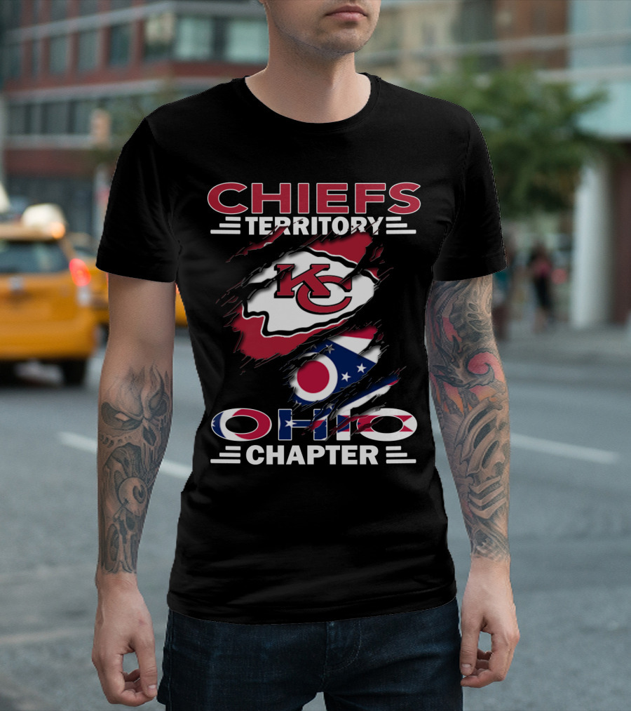 Chiefs Territory KC Logo Ohio Chapter Flag Elements T-Shirt