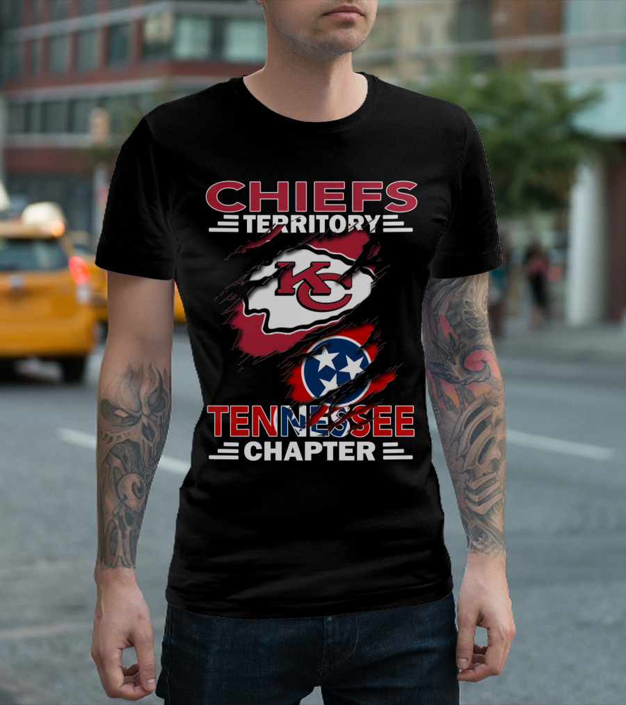 Chiefs Territory Tennessee Chapter KC Logo Flag T-Shirt