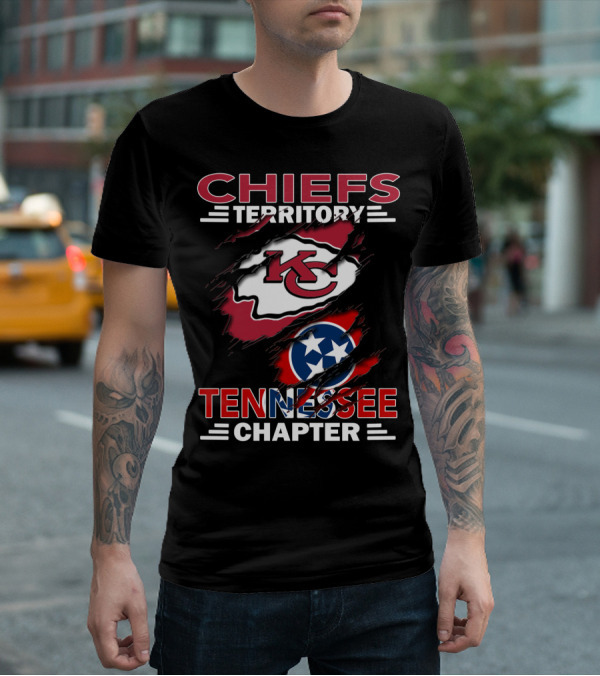 Chiefs Territory Tennessee Chapter KC Logo Flag T-Shirt