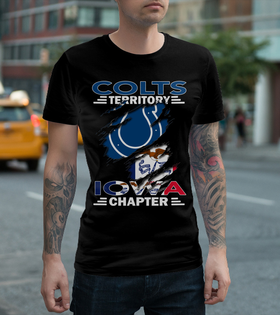 Colts Territory Iowa Chapter Flag Iconic Sports T-Shirt