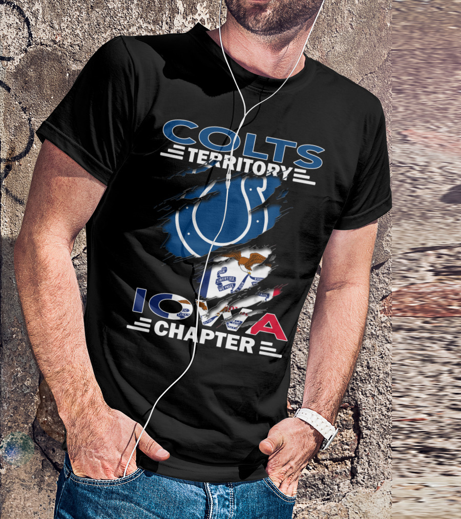 Colts Territory Iowa Chapter Flag Iconic Sports T-Shirt