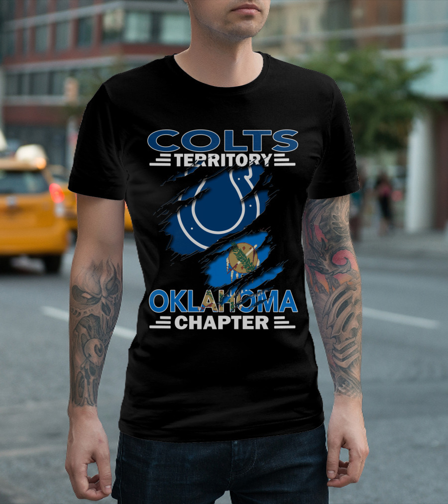 Colts Territory Oklahoma Chapter Colts Logo Oklahoma Flag T-Shirt