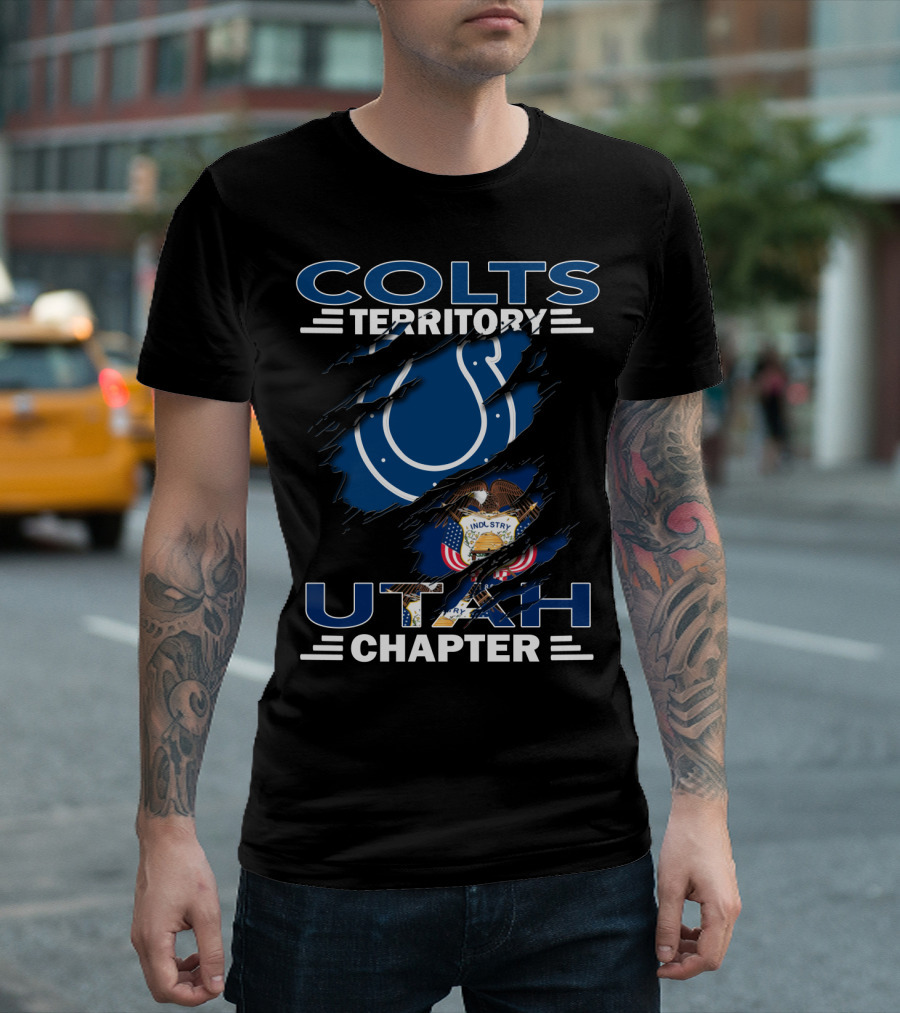 Colts Territory Utah Chapter State Flag Emblem T-Shirt