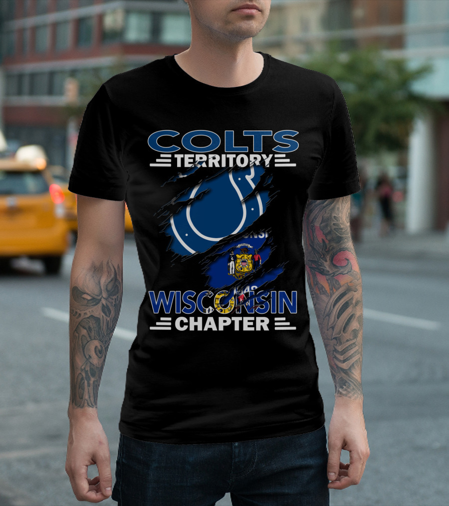 Colts Territory Wisconsin Chapter Flag and Horseshoe T-Shirt