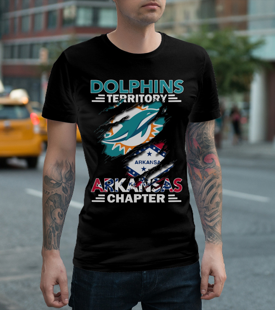 Dolphins Territory Arkansas Chapter Miami Logo Fan T-Shirt