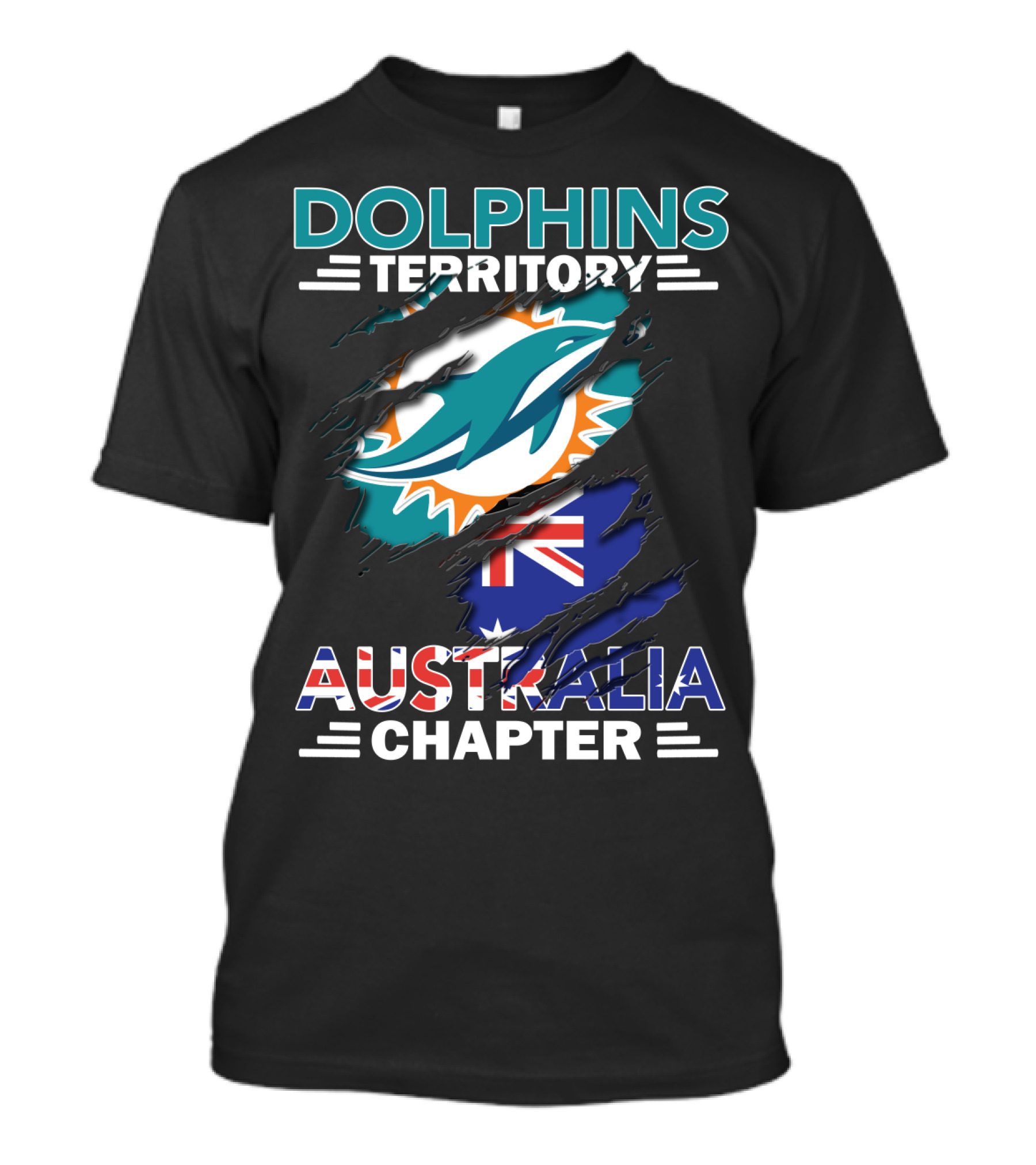 Dolphins Territory Australia Chapter Flag T-Shirt