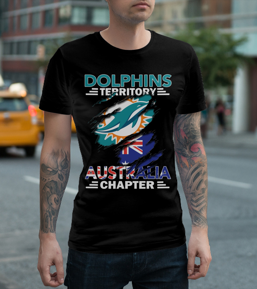Dolphins Territory Australia Chapter Flag T-Shirt