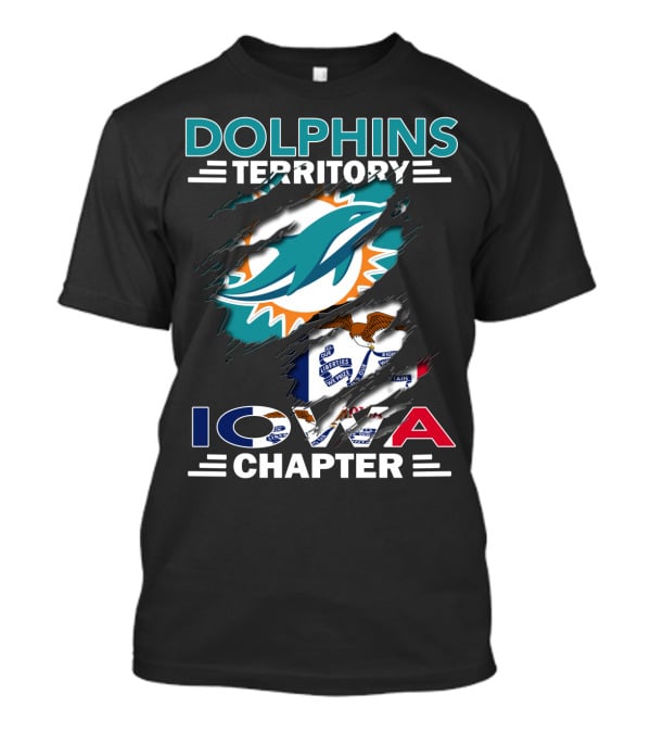 Dolphins Territory Miami Iowa Chapter Fan Club T-Shirt