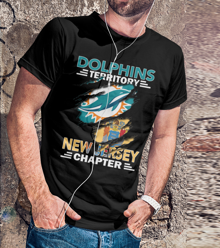 Dolphins Territory New Jersey Chapter NFL Football Fan Club T-Shirt