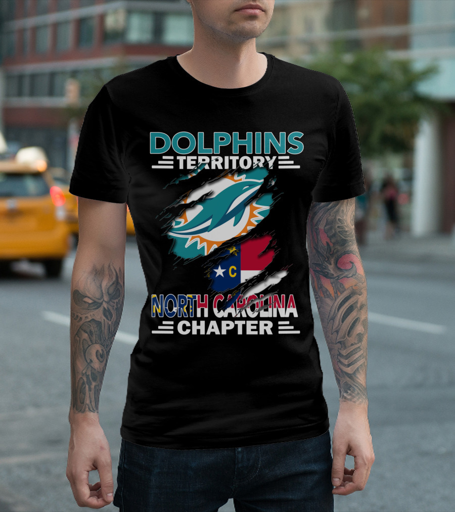 Dolphins Territory North Carolina Chapter Flag T-Shirt