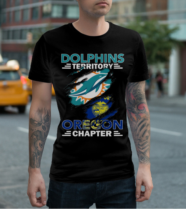 Dolphins Territory Oregon Chapter Miami Dolphins Fan Club T-Shirt