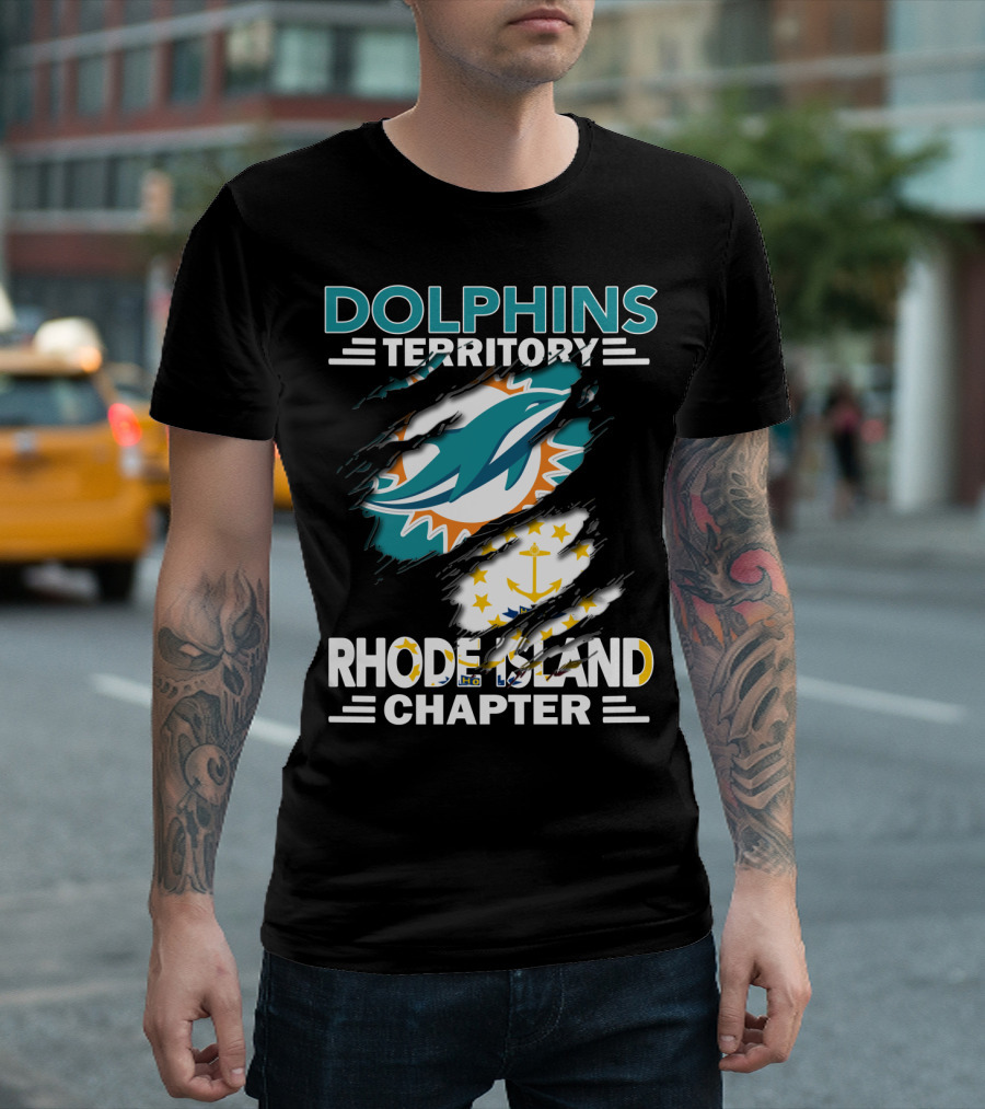 Dolphins Territory Rhode Island Chapter Miami Dolphins Fan Group T-Shirt