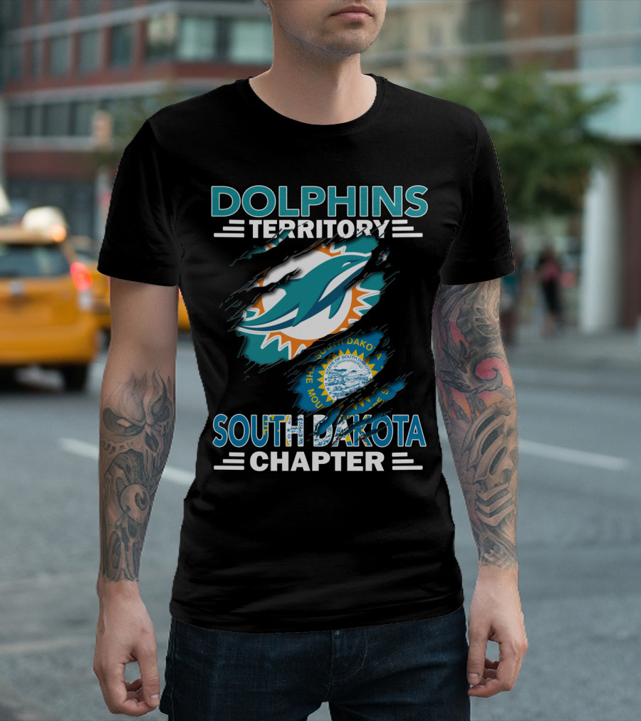 Dolphins Territory South Dakota Chapter Miami Dolphins Fan Club Association T-Shirt