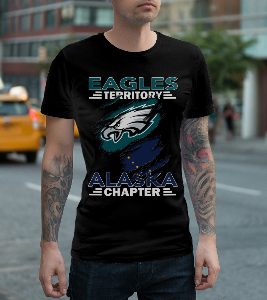 Eagles Territory Alaska Chapter Philadelphia Eagles Alaska State Flag T-Shirt