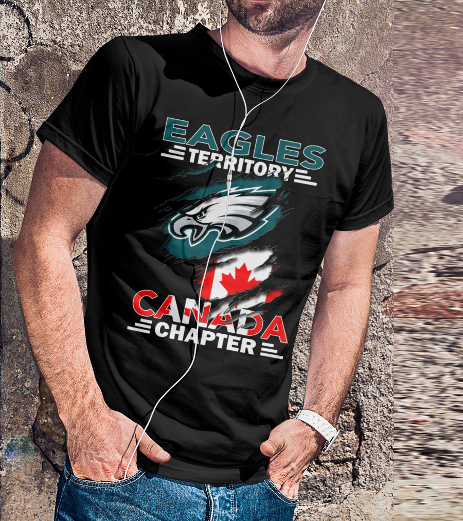 Eagles Territory Canada Chapter Flag And Eagle T-Shirt