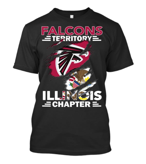 Falcons Territory Illinois Chapter NFL Team Sports Fan Club T-Shirt