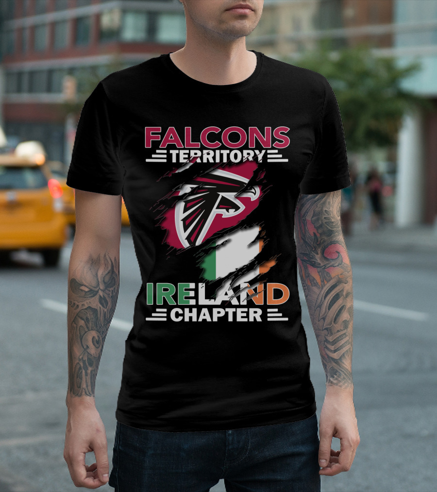 Falcons Territory Ireland Chapter Flag And Logo Emblem T-Shirt