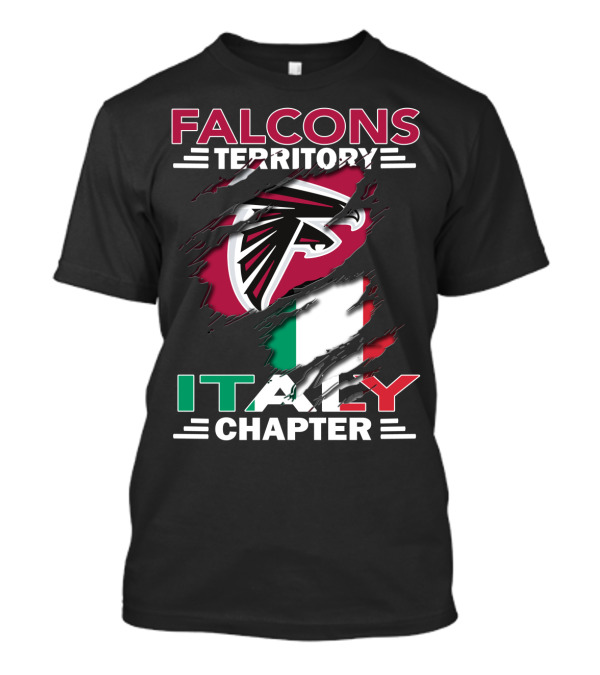 Falcons Territory Italy Chapter Atlanta Italy Flag T-Shirt