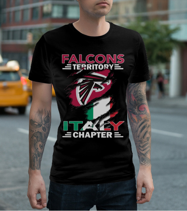 Falcons Territory Italy Chapter Atlanta Italy Flag T-Shirt