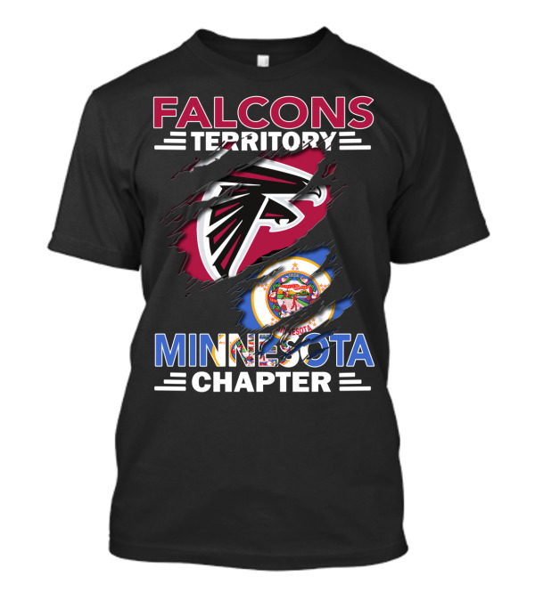 Falcons Territory Minnesota Chapter Sports Logo And State Emblem T-Shirt