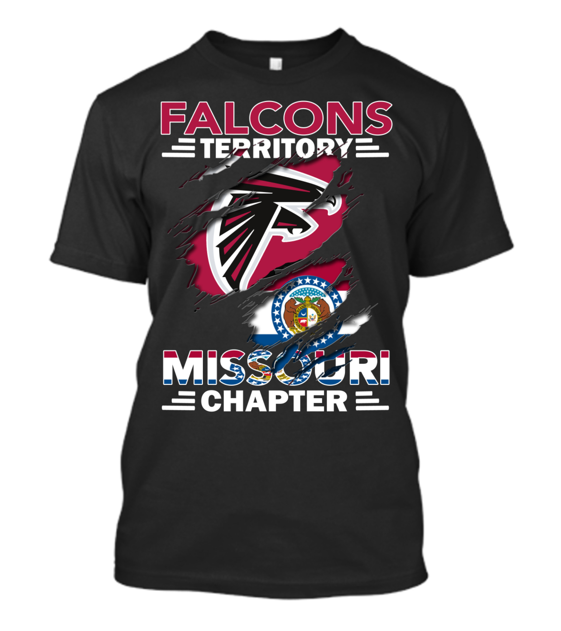 Falcons Territory Missouri Chapter Logo With State T-Shirt