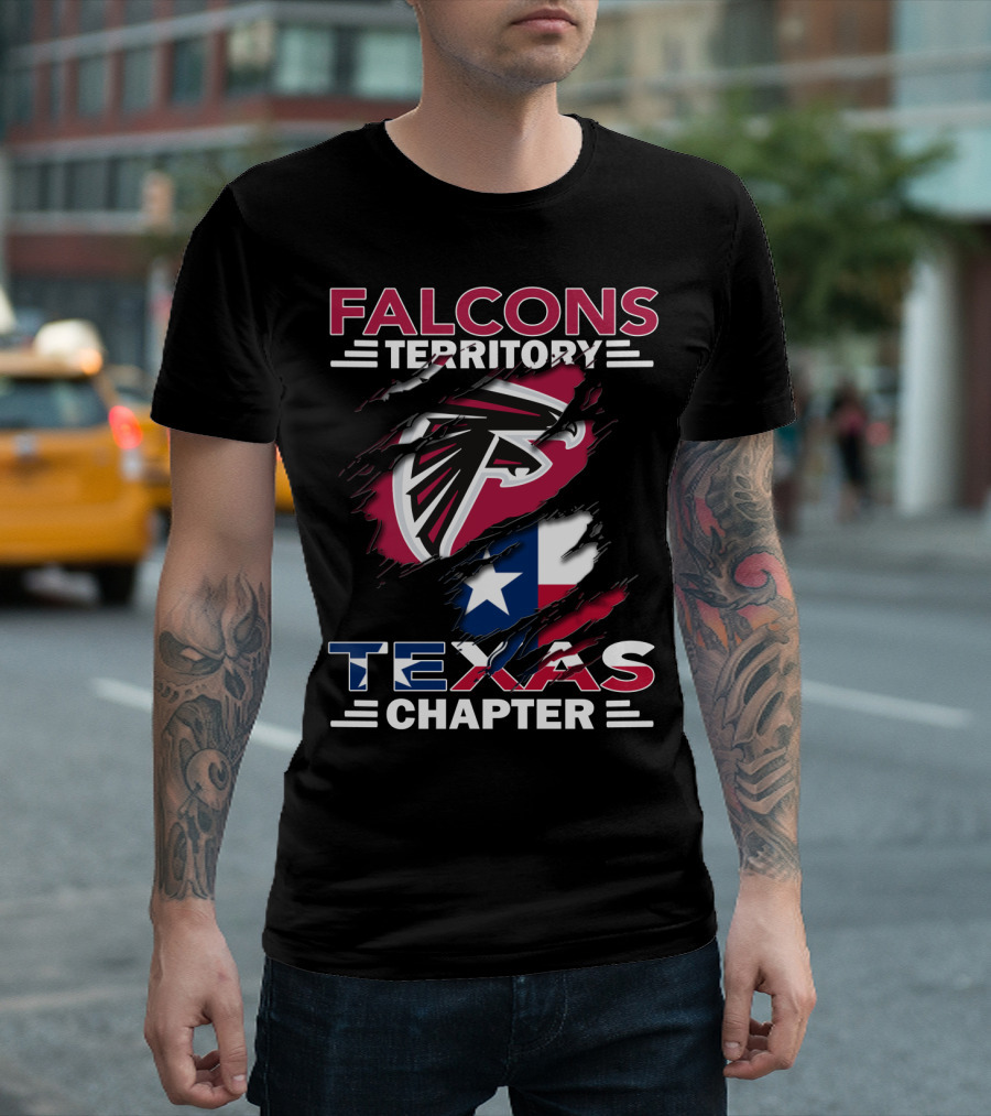Falcons Territory Texas Chapter Logo With State Flag Elements For Fans T-Shirt