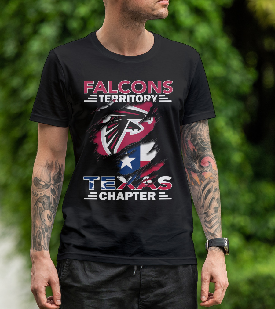 Falcons Territory Texas Chapter Logo With State Flag Elements For Fans T-Shirt