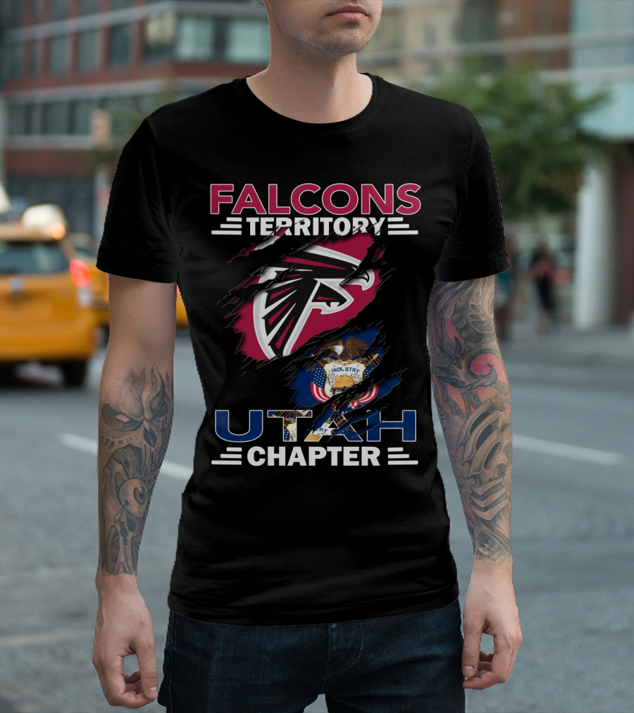 Falcons Territory Utah Chapter NFL Team Logo Fan Club T-Shirt