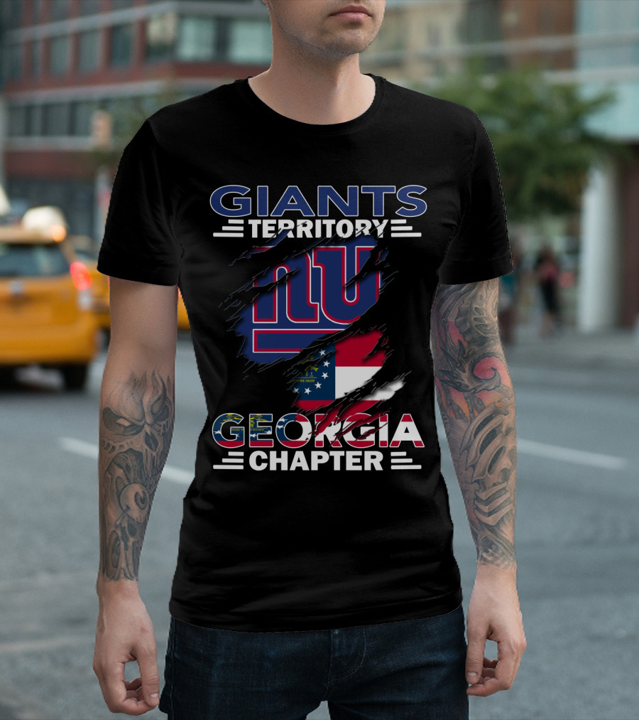 Giants Territory NY Logo Georgia Flag Chapter T-Shirt