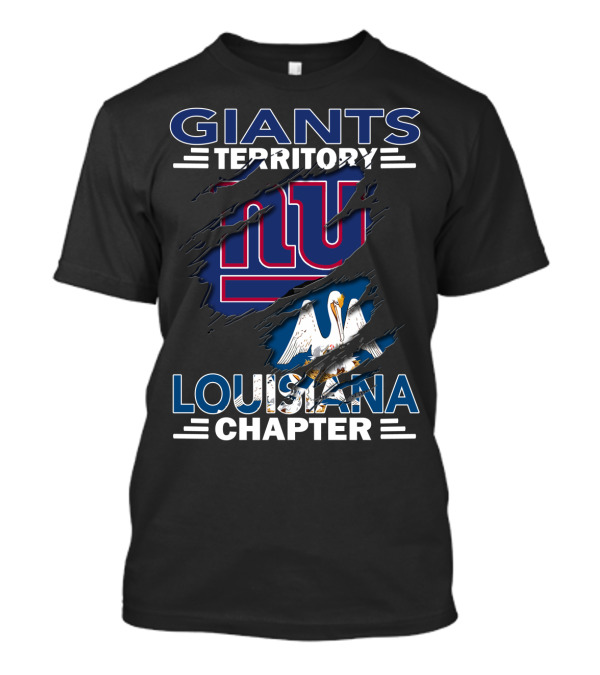 Giants Territory Louisiana Chapter Ny Logo Pelican T-Shirt
