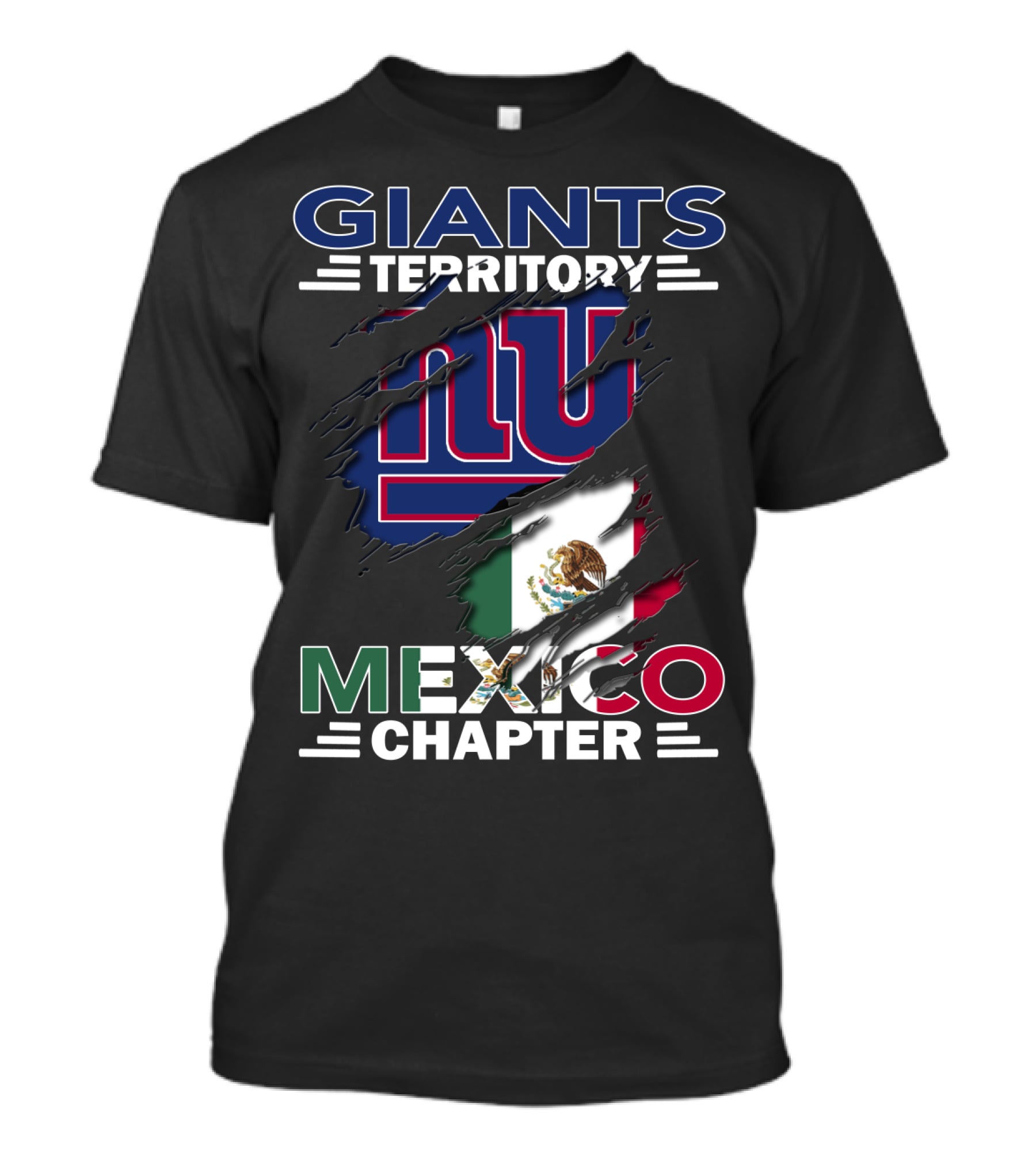 Giants Territory NY Logo Mexico Chapter Flag T-Shirt